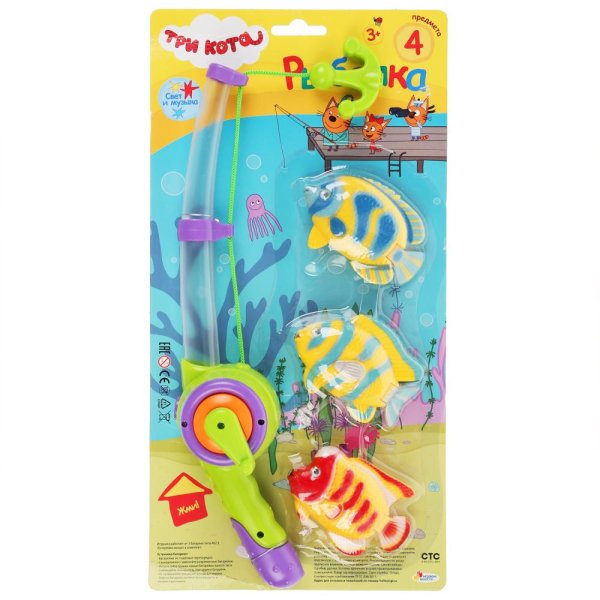 Играем вместе Игровой набор Рыбалка. Три кота 296226 / разноцветный