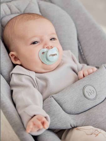 Happy Baby Латексная пустышка с колпачком, 0+ / принт car