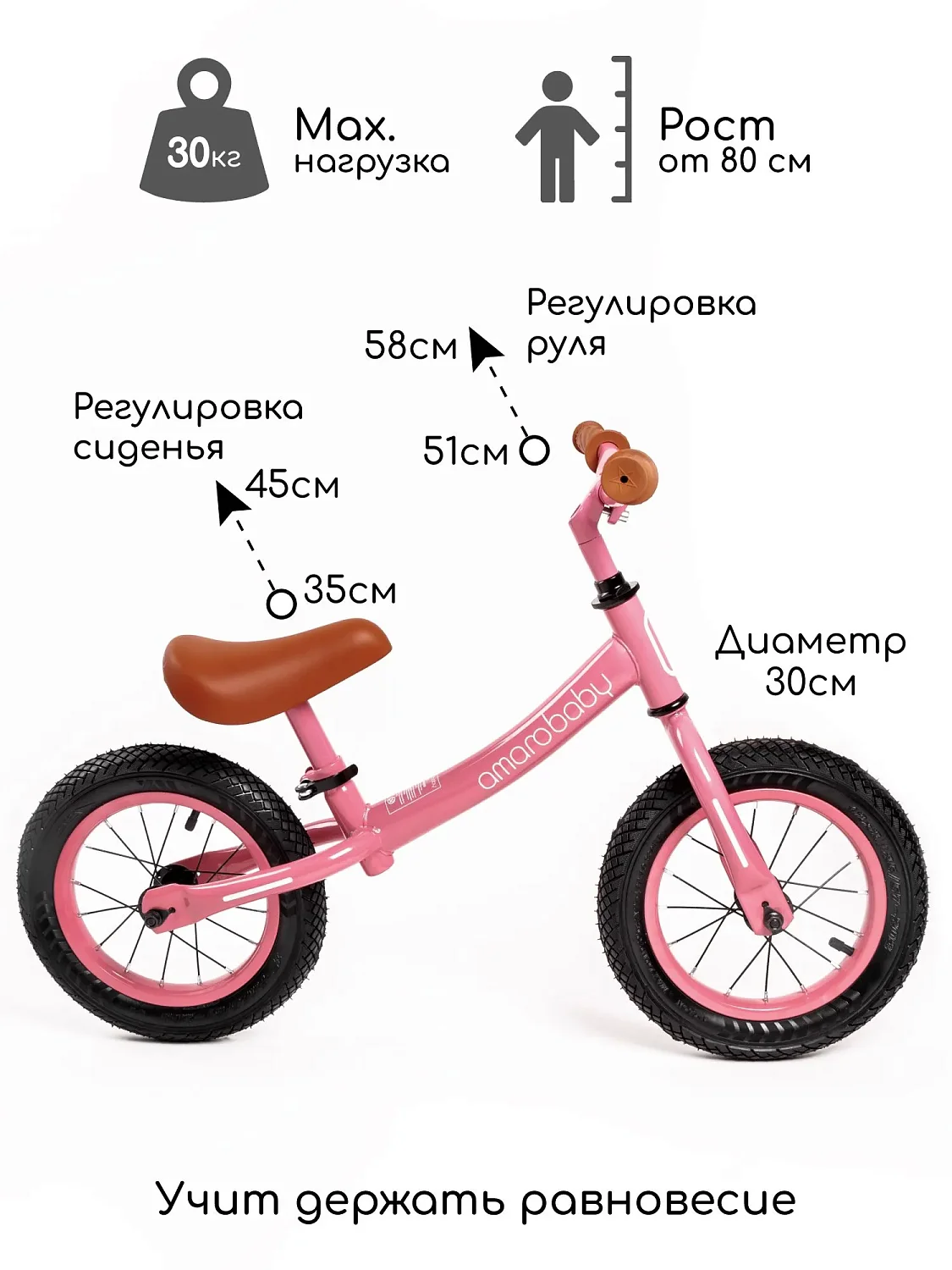 AmaroBaby Двухколесный беговел Road Racer