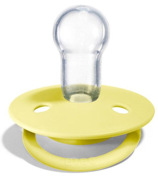 Bibs Пустышка De Lux Silicone 0+ / цвет Sunshine (желтый)