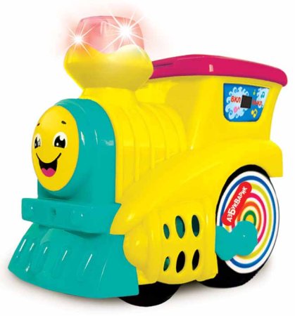 Азбукварик Музыкальная игрушка "Паровозик" / цвет желтый