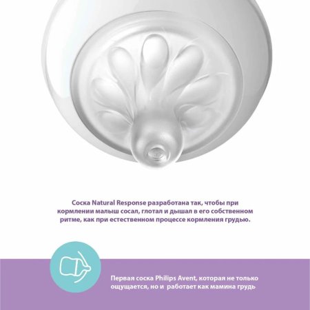 Avent Бутылочка для кормления Natural Response с клапаном AirFree, 125 мл
