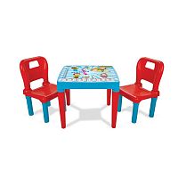 PILSAN Набор Столик и 2 стульчика /цвет красно-голубой