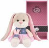Maxitoys Мягкая игрушка Jack&Lin, Зайка Лин в сине-розовом платье, 20 см