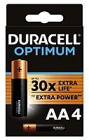 Duracell Батарейки Optimum AA, 4 штуки					