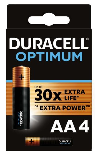Duracell Батарейки Optimum AA, 4 штуки