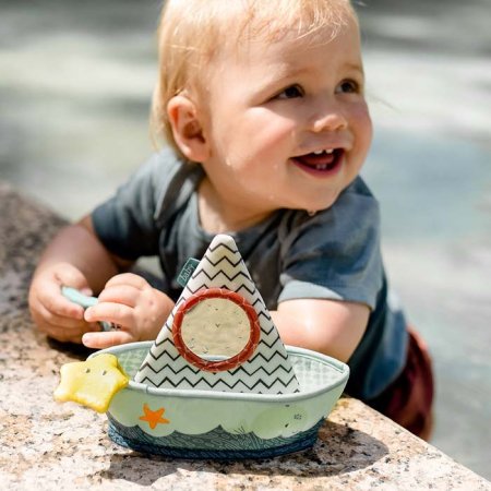 Fehn Игрушка для ванны Лодка и пальчиковая игрушка Крокодил