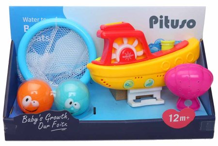 Pituso Набор игрушек для ванны "Кораблик с мячиками"