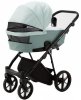 Adamex Коляска 2 в 1 Belissa / цвет серо-зеленая ткань + серо-зеленая кожа