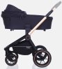 MowBaby Коляска 3 в 1 Zoom PU / цвет Gold Black (черный, золотая рама)