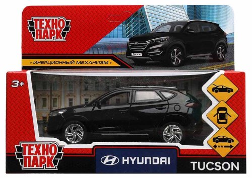 Технопарк Металлическая инерционная модель «Hyundai Tucson» / цвет черный