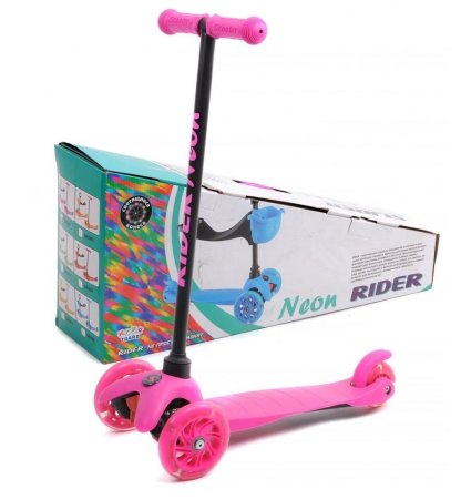 Slider Самокат трехколесный Rider Neon / цвет розовый