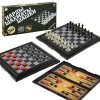 ABtoys Игра настольная Шахматы, нарды и шашки магнитные