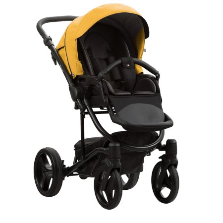 Bebetto Детская коляска 2 в 1 Torino / цвет 01 кремовый ткань/ экокожа / рама белая