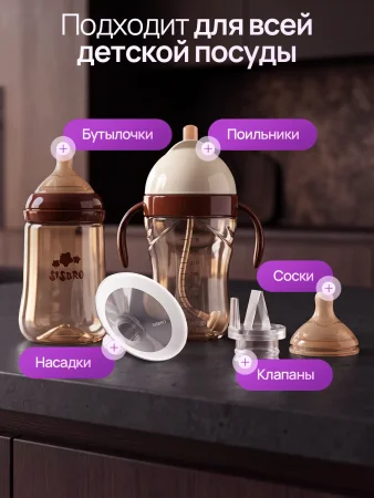 Набор ершиков для посуды PURE (Серый)