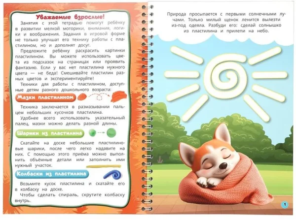 Окружающий мир. Рисуем пластилином. Блокнот на пружине. 165х240 мм. 32 стр. Умка 