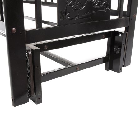 Pituso Кровать детская Noli "Мишутка", маятник универсальный с накладкой, цвет / венге