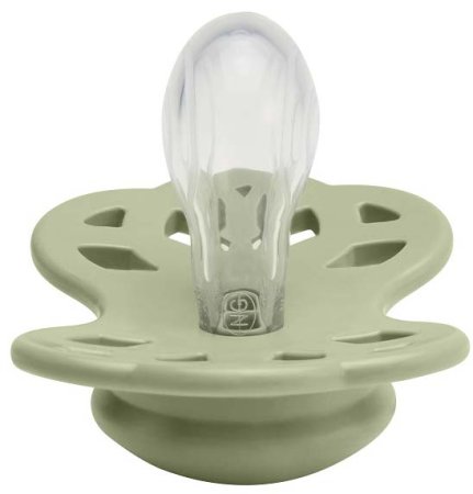 Bibs Пустышка Infinity Symmetrical Silicone, от 6 месяцев / цвет Sage (шалфей)