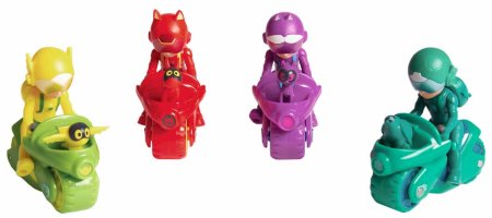 Petronix Игровой набор: 4 фигурки героев и пэтмобили