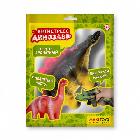 Maxitoys Игрушка Антистресс-Динозавр "Стегозавр"