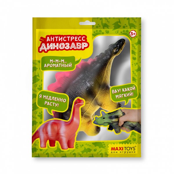 Maxitoys Игрушка Антистресс-Динозавр "Стегозавр"