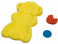 Everflo Матрас-губка для купания в наборе Арт-9000 / цвет желтый для купания младенца