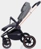 MowBaby Коляска 3 в 1 Zoom PU / цвет Gold Grey (серая, рама золото)