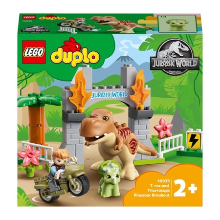 Lego Duplo Конструктор "Побег динозавров: тираннозавр и трицератопс" 10939