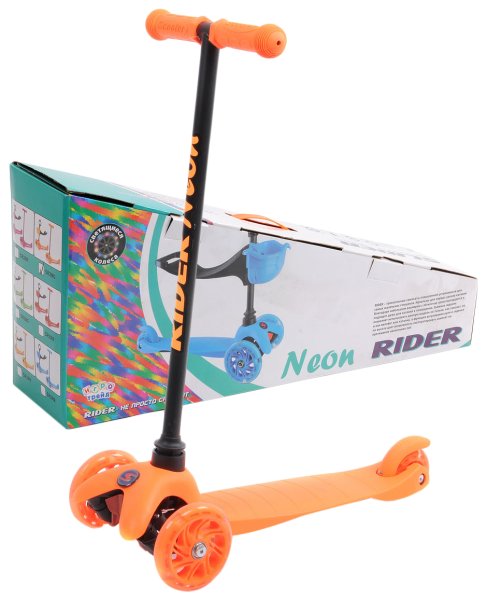 Slider Самокат трехколесный Rider Neon / цвет оранжевый