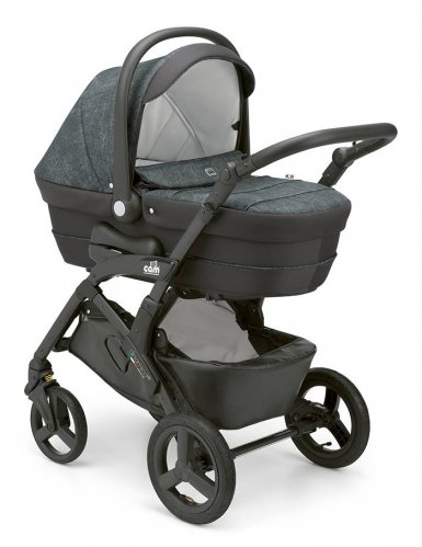 CAM Детская коляска Dinamico UP Smart 3 в 1 / цвет 651 темно-серый меланж/графит