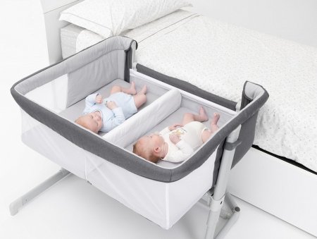 Chicco Кроватка NEXT2ME TWINS MAGNET GREY 