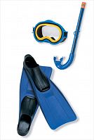 Intex плавательный набор маска,трубка,ласты юниор от 8лет					