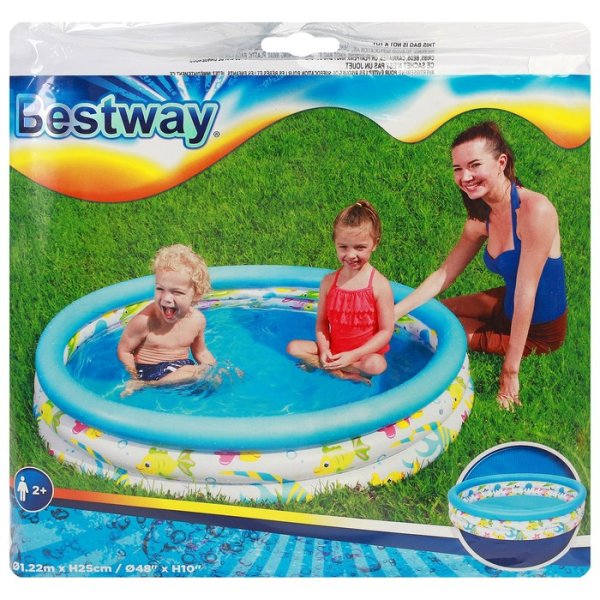 Bestway Надувной бассейн Океан 51009 / цвет голубой, белый