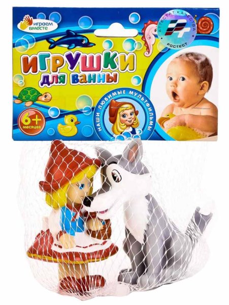 Капитошка Набор игрушек для ванны «Красная Шапочка и Волк»