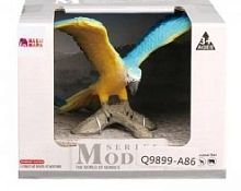 Паремо Фигурка игрушка серии "Мир диких животных": птица Попугай Ара / цвет сине-желтый 					