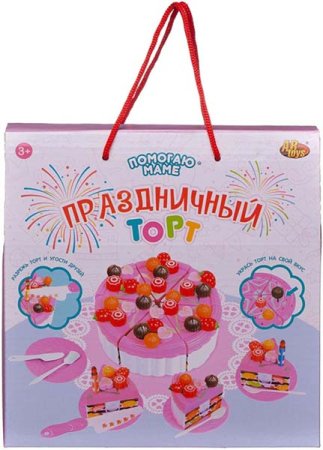 ABtoys Игрушечный фруктовый торт «Поздравляем!» из серии Помогаю Маме