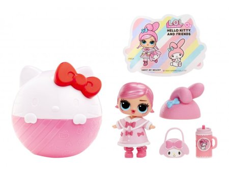ЛОЛ СЮРПРАЙЗ Кукла в шаре Hello Kitty & Friends с аксессуарами L.O.L. SURPRISE!