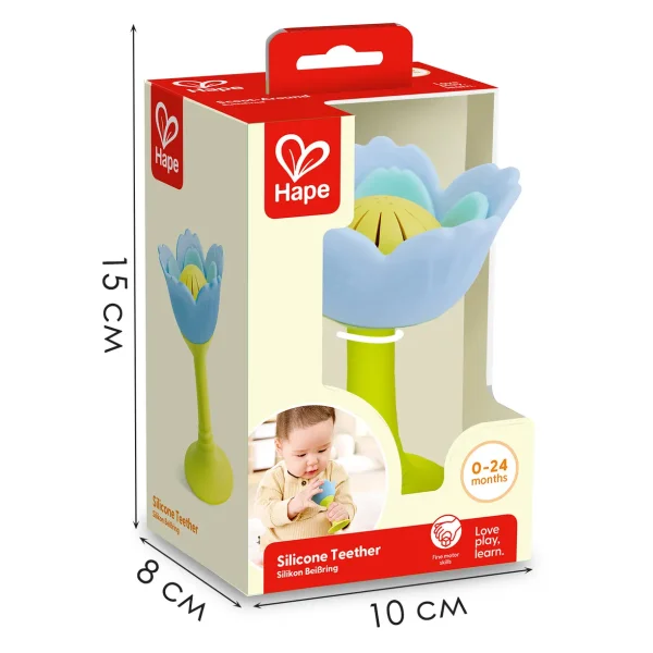 Hape Погремушка "Малышам" Голубой цветок, 3в1
