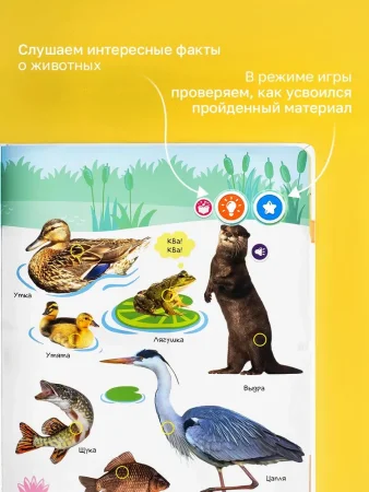 Большая говорящая книга "Нажималка"-Животные 28стр.книга