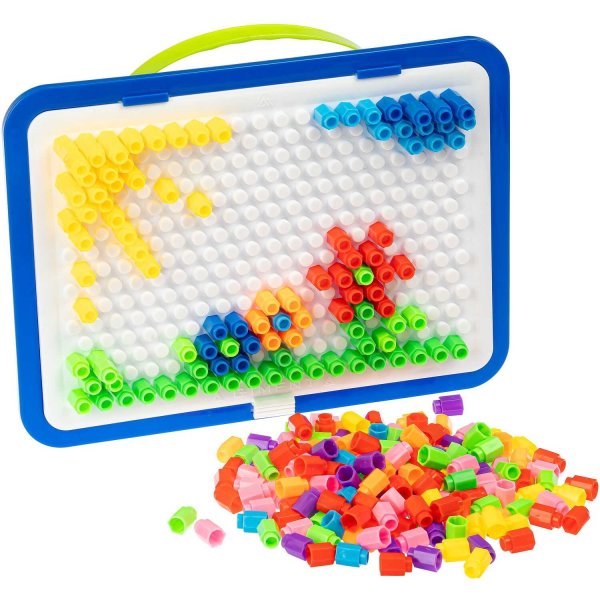  Мозаика для малышей, 260 деталей, панель с чемоданом Baby You Bondibon, BOX