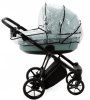 Adamex Коляска 2 в 1 Belissa / цвет серо-зеленая ткань + серо-зеленая кожа