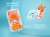 Roxi Kids Силиконовый прорезыватель Mushroom с держателем в футляре / цвет оранжевый