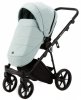 Adamex Коляска 2 в 1 Belissa / цвет серо-зеленая ткань + серо-зеленая кожа