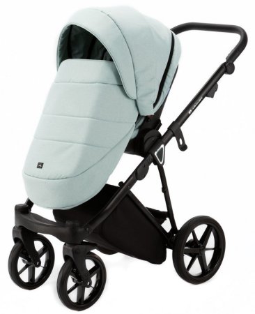 Adamex Коляска 2 в 1 Belissa / цвет серо-зеленая ткань + серо-зеленая кожа