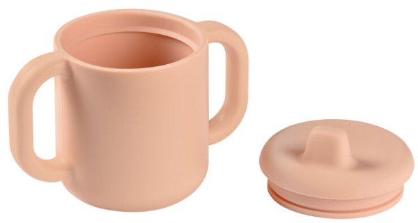 Beaba Поильник силиконовый Silicone learning cup / цвет розовый