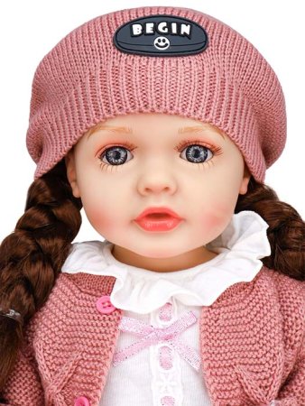 Рыжий кот Кукла с аксессуарами Reborn, 55 см