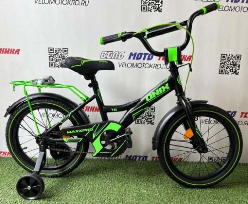 MaxxPro Велосипед Onix 16 / цвет черно-зеленый