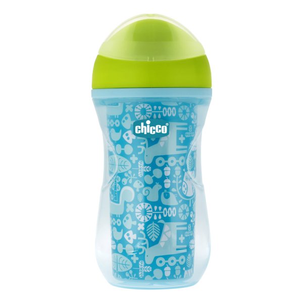 Chicco Чашка-поильник Active Cup 2 в 1, 266 мл, 14+ мес / цвет синий, голубой