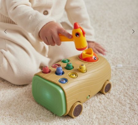 Happy Baby Игрушка-стучалка Hungry Bird / цвет beige (бежевый)