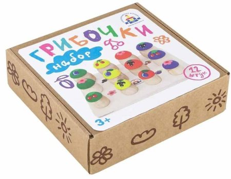 Краснокамская игрушка Набор Грибочки, 12 штук